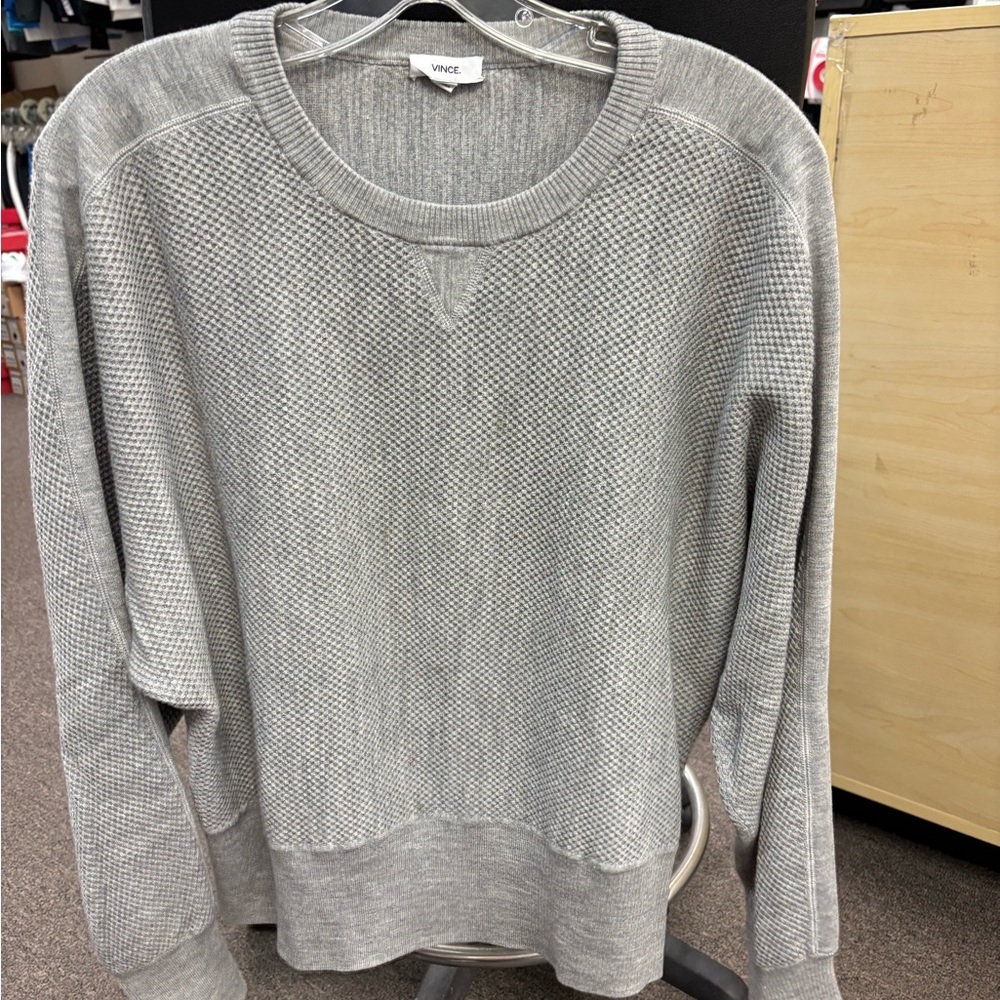 Vince Heather Gray Knit Pullover